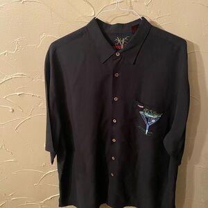 Bamboo Cay Par and Bar Camp Shirt, black, XXL